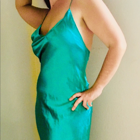 Vtg Nightgown Peignoir Set Jade S / M - Val Mode - Picture 2 of 8